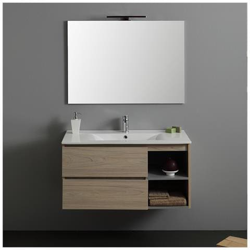 Mobile Bagno Berlin 90 Cm Con Cassetti E Vano + Lavabo Ceramica Luce A Led características