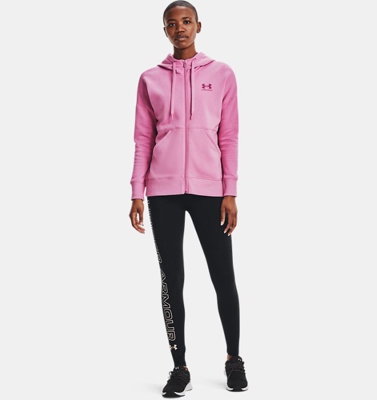 Felpa con cappuccio UA Rival Fleece Full Zip da donna