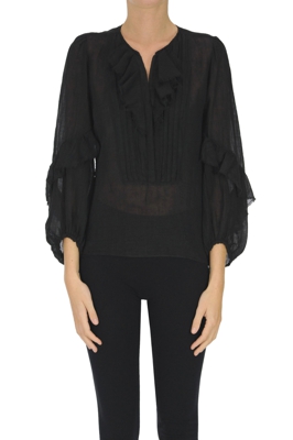 Cotton and linen blouse