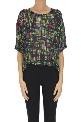 Printed viscose blouse