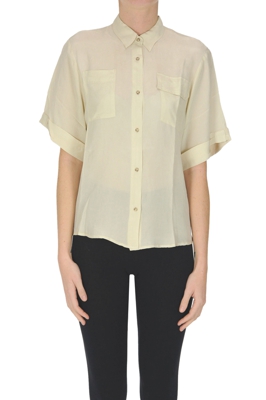Cupro and viscose shirt