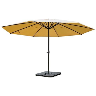 Ombrellone Giardino Spiaggia T45 Merano Pro Ø 500cm Con Base Senza Volante Avorio