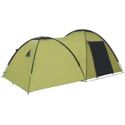 Tenda Igloo Da Campeggio 450x240x190 Cm Per 4 Persone Verde