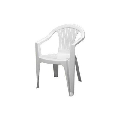 Set Di 6 Sedie Monoblocco Atlantide Bianca