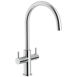 Nobili Miscelatore Lavello Cucina Bicomando Con Canna Ad Ombrello Acquerelli Aq93824cr - Cromato en oferta
