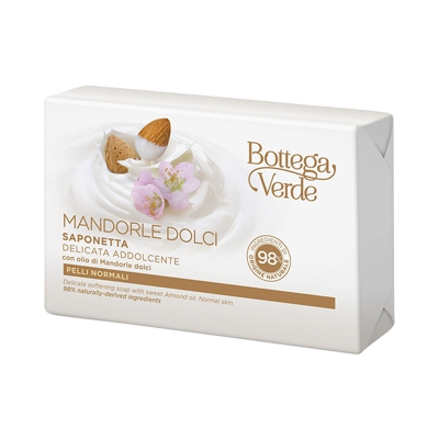 MANDORLE DOLCI - pastilla de jabón delicada calmante - con aceite de Almendras dulces (150 g) - pieles normales