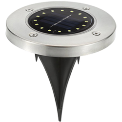Installazione singola luce sepolta a luce bianca solare a 16 LED en oferta