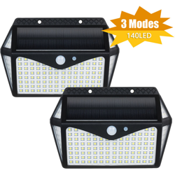 Luce del sensore solare per esterni 140 LED perline lampada 3 modelli IP65 impermeabile 2 confezioni precio