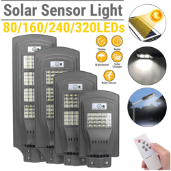 Drillpro - Lampada con sensore radar per illuminazione stradale a LED a pannello solare impermeabile + telecomando (80 LED con telecomando) en oferta