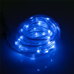 Drillpro - Striscia a LED per tubo a corda solare impermeabile 50LED (blu, 7 m, solare a 50 LED senza telecomando) precio