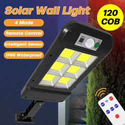 120 COB LED Solar Motion Sensor Wall Light Home Street Lamp Outdoor Nuovo características
