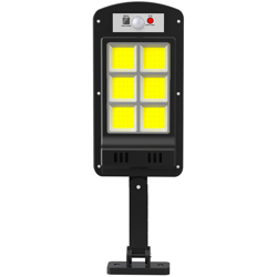 Lampione stradale solare da esterno, applique da giardino con sensore intelligente, stile a tre funzioni, quattro modelli, 25W a sei lati senza características