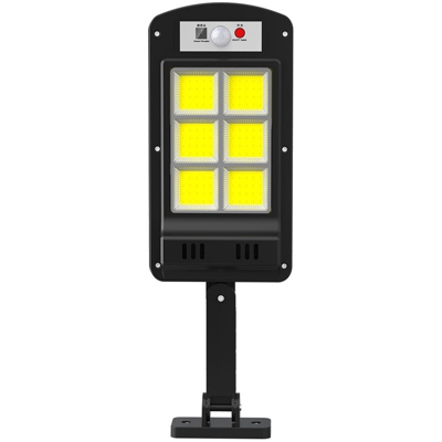 Lampione stradale solare da esterno, applique da giardino con sensore intelligente, stile a tre funzioni, quattro modelli, 25W a sei lati senza