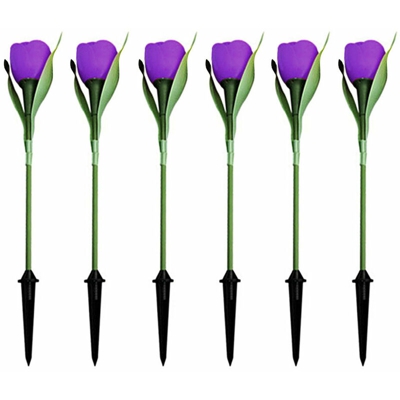 Solar Tulip Ground Light IP44 6PCS Viola