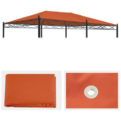 Telo Di Ricambio Copertura Tetto Per Gazebo Cadice Poliestere 5x3m Arancione en oferta