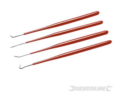 Set di gancio a molla 4pz 185 mm - Silverline