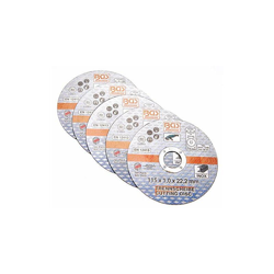 BGS 3935, Taglio per Acciaio Inox, 5 Pezzi, ? 115 x 1,0 x 22,2 mm, Dischi Flessibili Extra Sottili, Colore en oferta