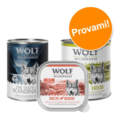 Set prova misto! Wolf of Wilderness Adult - 6 x 400 g Taste Of Canada / Scandinavia / Mediterranean / Outback / Savanna en oferta