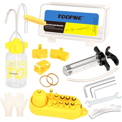 Toopre - Olio per freni a disco per bicicletta, cambio olio, utensile per lubrificazione, olio per freni a disco, versione standard, set di giunti in
