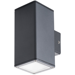 lampada giardino 2 luci 220-240 volt CE GU10 IP44 alluminio antracite esterno quadrato kan 29001 en oferta
