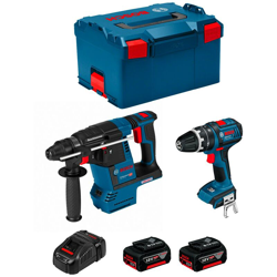 BOSCH Kit GBH 18V-26 F + GSB 18 V-LI (2 x 4,0Ah + GAL1880CV + L-Boxx 238) precio