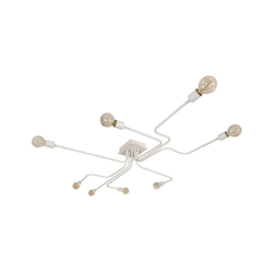 Homemania - Lampada a Soffitto Spider - Plafoniera - da Parete - Bianco in Metallo, Vernice Elettrostatica, 180 x 120 x 15 cm, 8 x E27, Max 60W en oferta