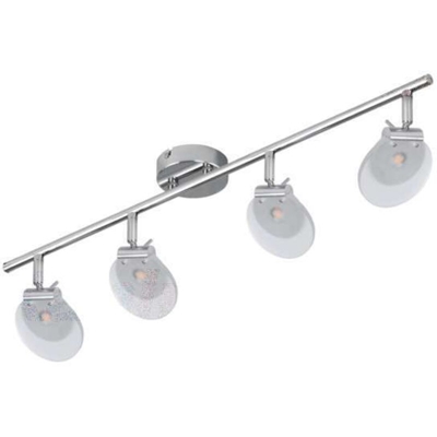 faretto parete led sottile 220-240 volt 4 luci 6 watt CE IP20 bianco caldo cromo interno orientabile kan 24443