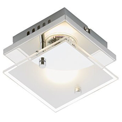 BRILONER - APPLIQUE LED TOM 1 x GU10 3 watt 250 lumen 3000K CROMO E VETRO SATINATO