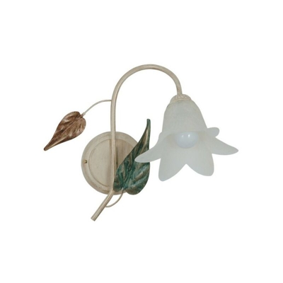 Applique Giorgia 1Xe14 Montatura Anticata Vetro Paglierino Diam.34-H.32-P.21