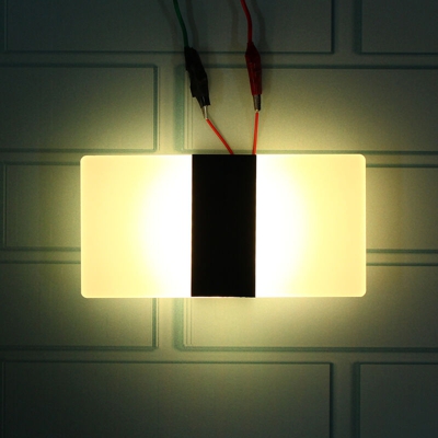 Drillpro - Lampade da parete moderne in alluminio a LED acrilico da 6W, luci da vialetto, luce notturna (bianco caldo, bianco caldo)