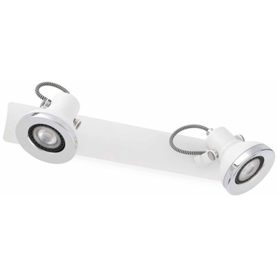 Ring-2 Lampada Da Parete Bianca 2 X Gu10 Led 8W Marca - Faro