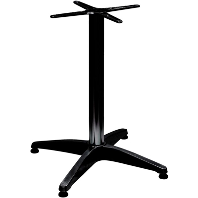 Gruppo Maruccia - Base per Tavolo Bar in Alluminio con piede Centrale a 4 Razze Basamento Tavolo Bar Nero