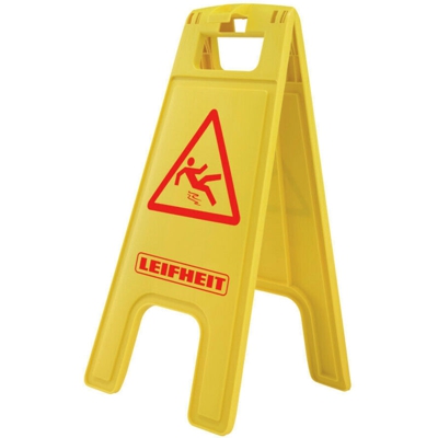 Bakaji - Segnale Pavimento Bagnato Cavalletto Cartello con Figura Pulizie Leifheit