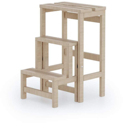 Sgabello RIBALTINO 3 Gradini In Legno Di Faggio Con Spessori Maggiorati Portata 120 Kg - Colombo en oferta