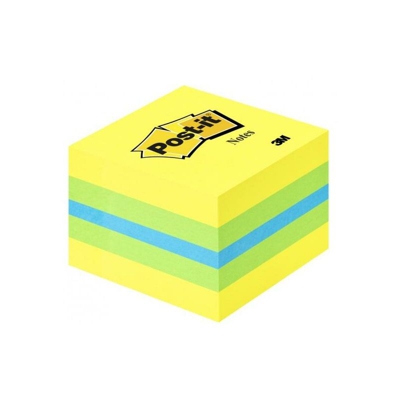 3M Post-it 2051L pouch autoadesiva Quadrato Blu, Verde, Turchese, Giallo 400 fogli