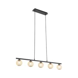 Lampada a sospensione tavolo soggiorno athens - rustico - Acciaio - Oro/Ottone/Nero - Oblungo Max. 5 x Watt - Qazqa características