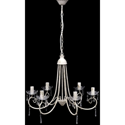Lampada da Soffitto Pendente Elegante Nera 6 Portalampade