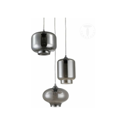 lampadario 3 luci SAKY SMOKED MIRROR características