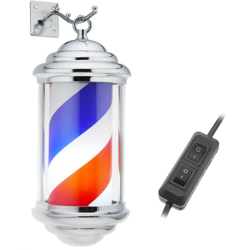 PrimeMatik - Palo del barbiere luminoso e girevole per parrucchiere 150 x 350 mm mini precio