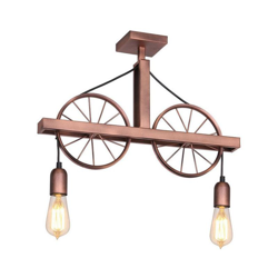 Lampada a Sospensione Pav - Lampadario - da Soffitto - Rame in Metallo, 52 x 10 x 45 cm, 2 x E27, 60W precio
