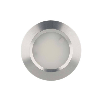 FP2013F Mini Faretto Led Da Incasso Rotondo 3W AC/DC 12V DC 24V Bianco Freddo Foro 50mm Colore Alluminio Satinato - Ledlux
