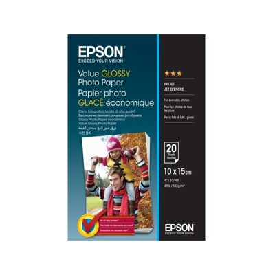 Value Glossy Photo Paper - 10x15cm - 20 Fogli - Epson