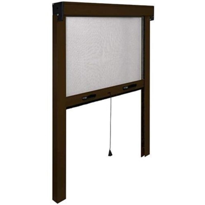 Kit 2 Zanzariera Alluminio Sottili Verticale Marrone Cm. 80X170