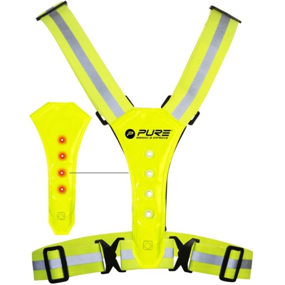 Pure2Improve Gilet da Corsa Riflettente con LED Giallo - Amarillo