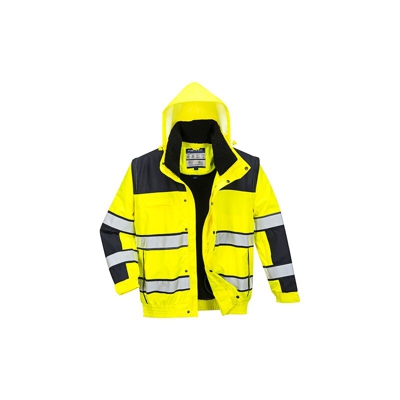 Giacca Bomber Classic ad alta visibilità | Large - YeBk - NEUTRO (SENZA PERSONALIZZAZIONE) - Yellow Black