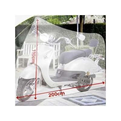 Lifetime Garden - Telo Coprimoto Copri Moto Bici Scooter Bicicletta 110x200cm Bianco Impermeabile