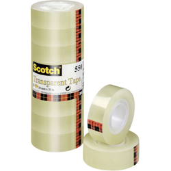 3M 5501933 7100029315 Nastro adesivo Scotch® 550 Trasparente (L x L) 33 m x 19 mm 8 pz. precio