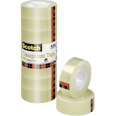 3M 5501933 7100029315 Nastro adesivo Scotch® 550 Trasparente (L x L) 33 m x 19 mm 8 pz.