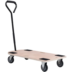 YOUTHUP Carrello con 4 Ruote e Manico 250 kg - Marrone en oferta