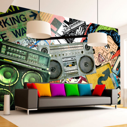 Fotomurale Graffiti girl cm 350x245 - Artgeist precio